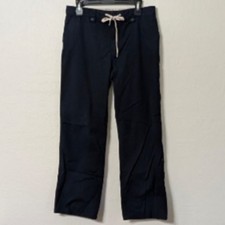 Tommy Hilfiger Navy Blue 100 Cotton Pants Size 10 Zip Drawstring 4 Pockets
