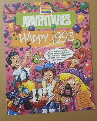 1993 Burger King Kids Club Adventures Volume 4 No. 1 Mint Condition 