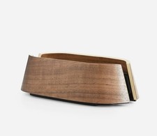 HumanCentric Adjustable Vertical Laptop Stand in Black Walnut Wood