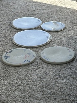 Lot Of 5 Remo and Evans Drum Heads, Used, Various Sizes. Genera G1 & Ambassador