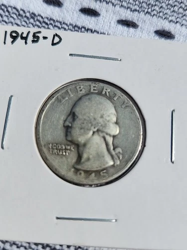 1945 D Washington Silver Quarter