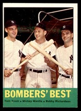 1963 TOPPS #173 MICKEY MANTLE BOBBY RICHARDSON EX 540566 (KYCARDS)