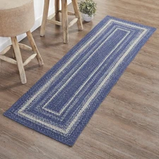 Accent Rug/Runner Great Falls Blue Jute Farmhouse 24x78 Rect No Slip VHC Brands