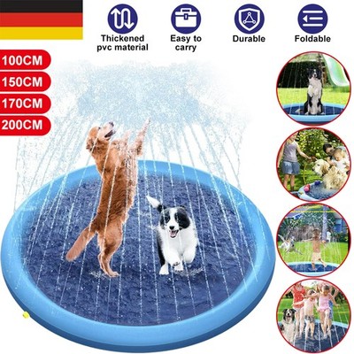 Splash Pad Sprinkler Matte Kinder Wasserspiel Spielmatte Rund 100 150 170 200cm