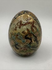 Vintage Japanese satsuma porcelain Egg