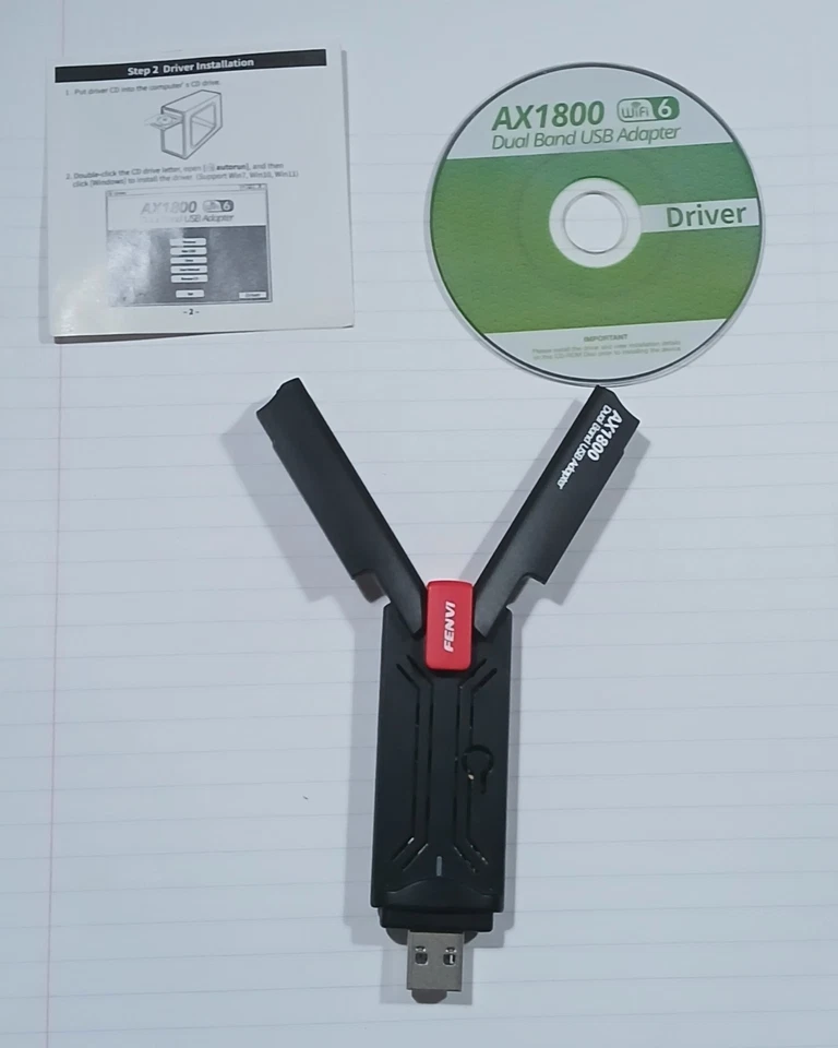 Fenvi AX1800 Dual Band USB Adapter, a Wi-Fi 6 dongle used to upgrade a... - Image 3 of 4