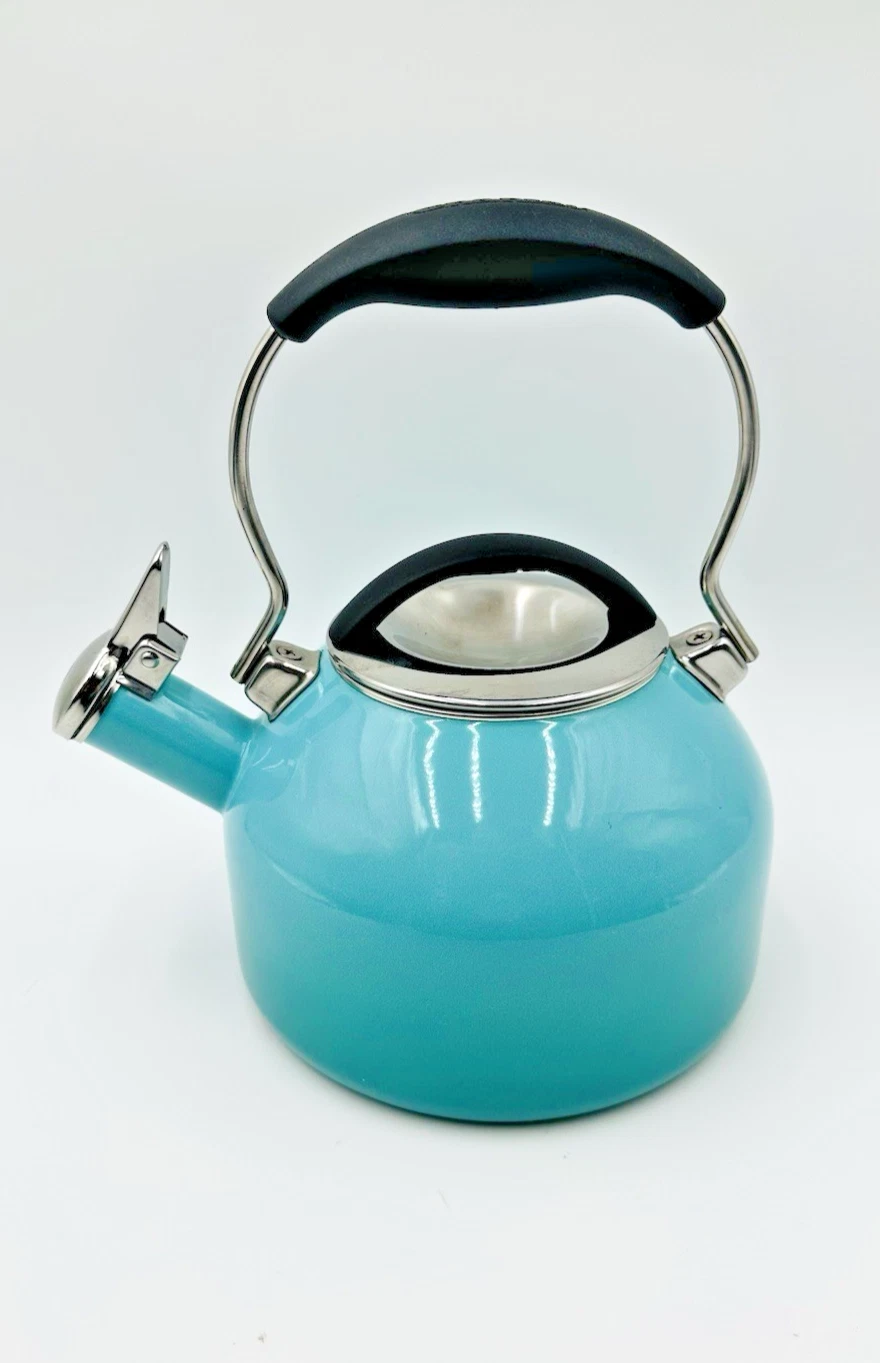 Chantal Aqua Enamel On Steel 1.8 Quart Whistling Tea Kettle