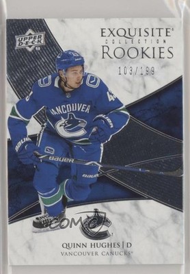 2019 Black Diamond Exquisite Collection Rookies /199 Quinn Hughes #R-QH RC 0i6