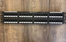 PANDUIT DP5e Cat 5e UTP Flat Patch Panel, 2 RU 48 PORT