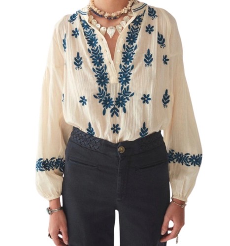 Maison Hotel Lina Embroidered Blouse Small