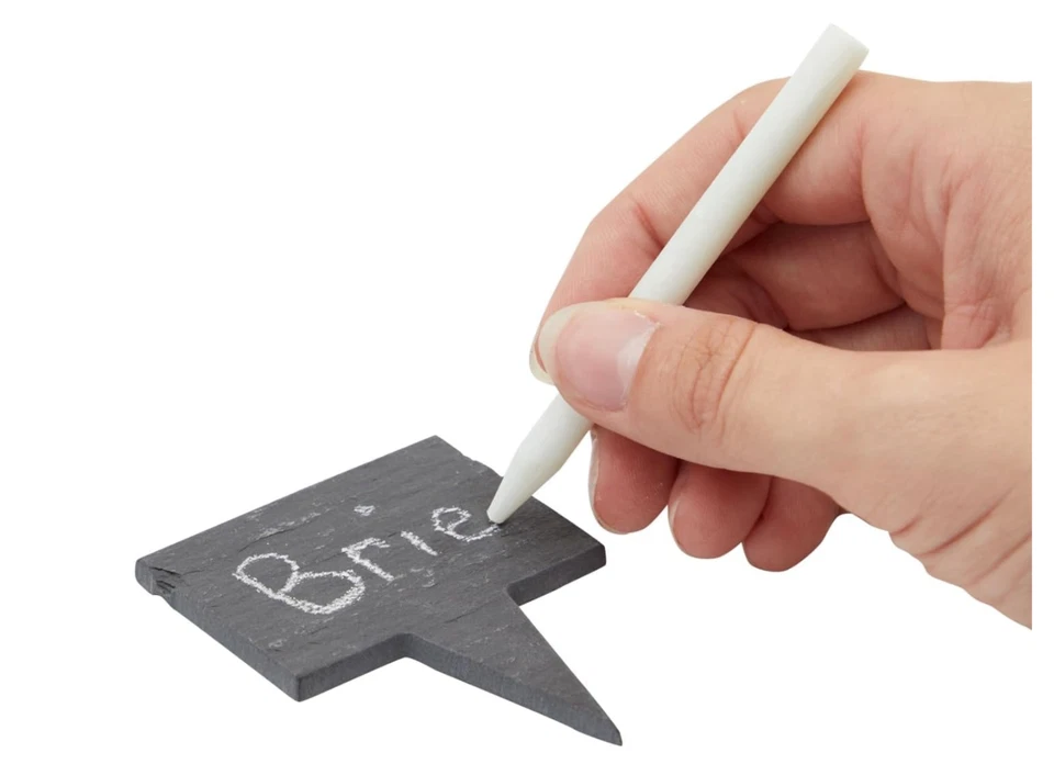 40 etiquetas de queso de pizarra con 6 tizas - letreros reutilizables para tablero de charcutería Foto 3 de 4