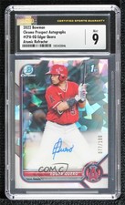 2022 Bowman Chrome Prospect Atomic Refractor Edgar Quero CSG 9 Mint Auto 0n5k