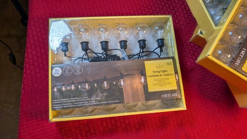Globe String Lights 11 Ct Outdoor Patio Yard Warm White Connectable | eBay