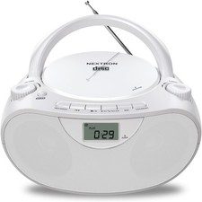 Portable CD Player Bluetooth Boombox with AM/FM Radio, USB, AUX-in, Headphone...