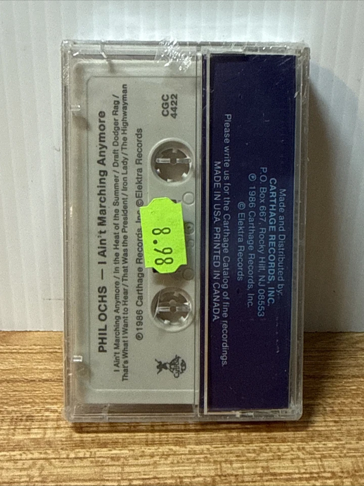 Phil Ochs: I Ain't Marching Anymore 19986 Cassette - NEW SEALED - Image 2 of 3