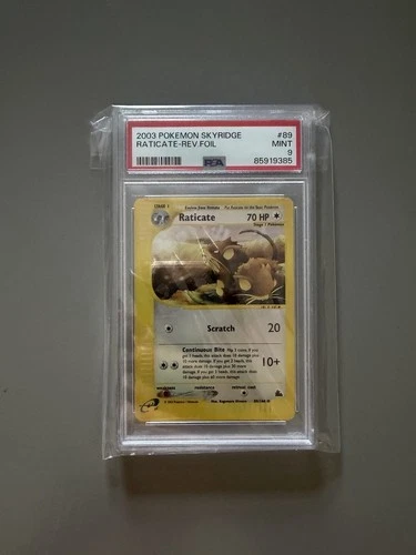 2003 Pokemon Skyridge Raticate Reverse Foil #89/144 PSA 9 MINT