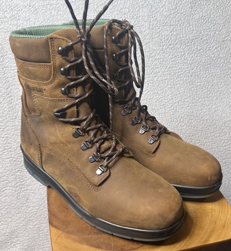Wolverine W03295 8” DuraShock Boots Men’s Steel Toe Brown Leather 11.5EW - Picture 7 of 15