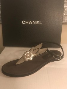 chanel pearl strappy heels