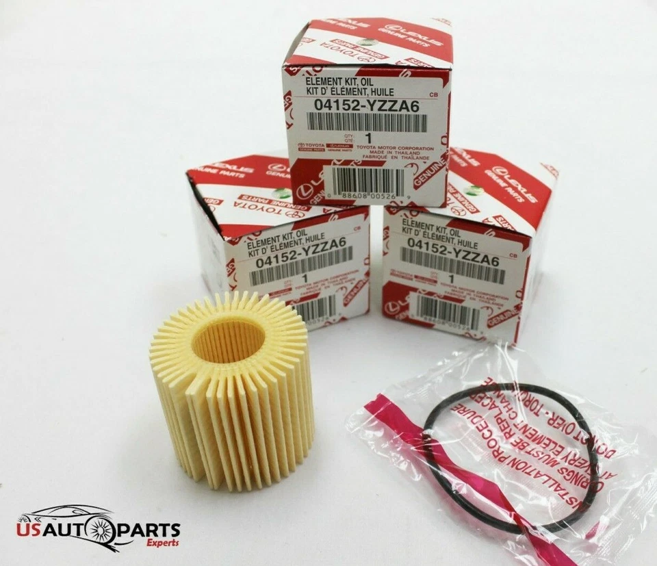 JUEGO DE 3 - Filtro de aceite para motor Toyota OEM 04152-YZZA6 Foto 2 de 2