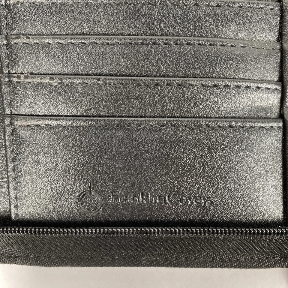 Franklin Covey Planner Organizador Carpeta 7 Anillos Cuero Simulado Negro *Leer* Foto 2 de 4