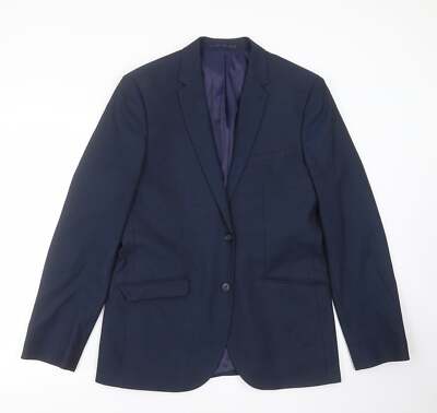 Taylor & Wright Herren blau Polyesterjacke Anzugjacke Größe 40