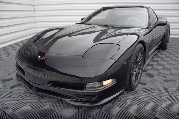 Front Ansatz FüR Chevrolet Corvette C5 Schwarz Spoilerlippe Schwert Spoiler-image