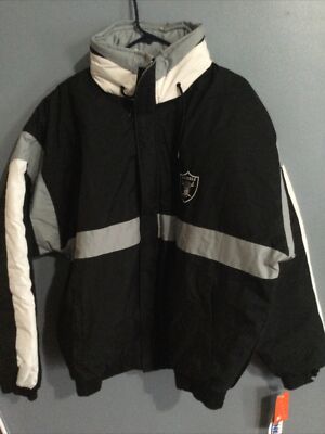 Vintage Oakland LA Raider Starter Men Jacket Black Silver White XL
