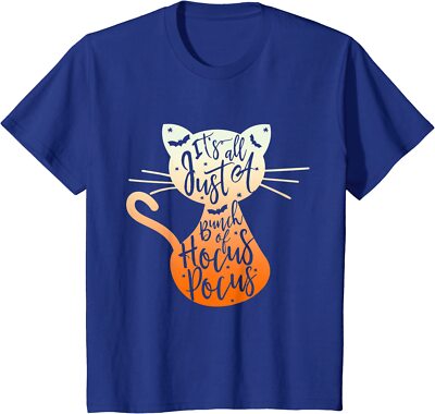 Its Just A Bunch Of Hocus Pocus Halloween Cat Lover Youth Unisex T-shirt