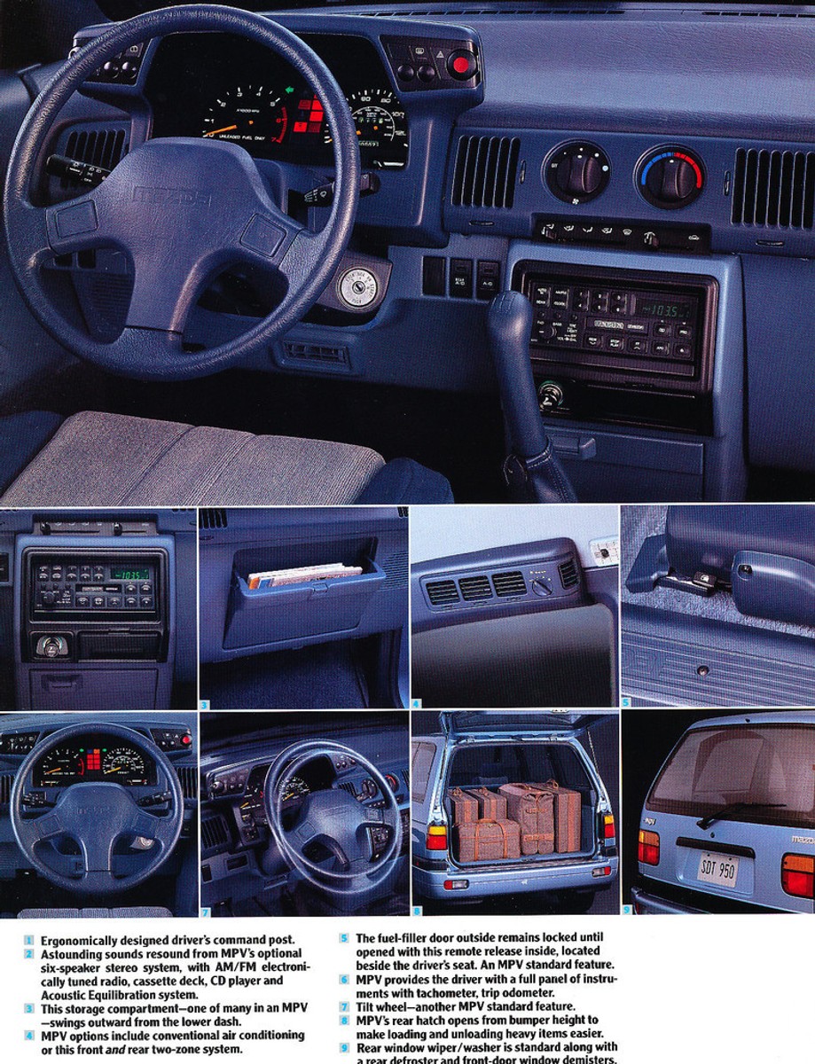 1989 Mazda MPV Van 16-page Original Car Sales Brochure Catalog | eBay