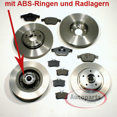 Bremsen Ø 280 mm + 260 mm + ABS Ringe Beläge vorne hinten für Renault Megane IV