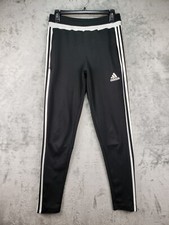 Adidas Women's Climacool Black White Stripe Zip Ankle Jogger Legging Yoga Pant S