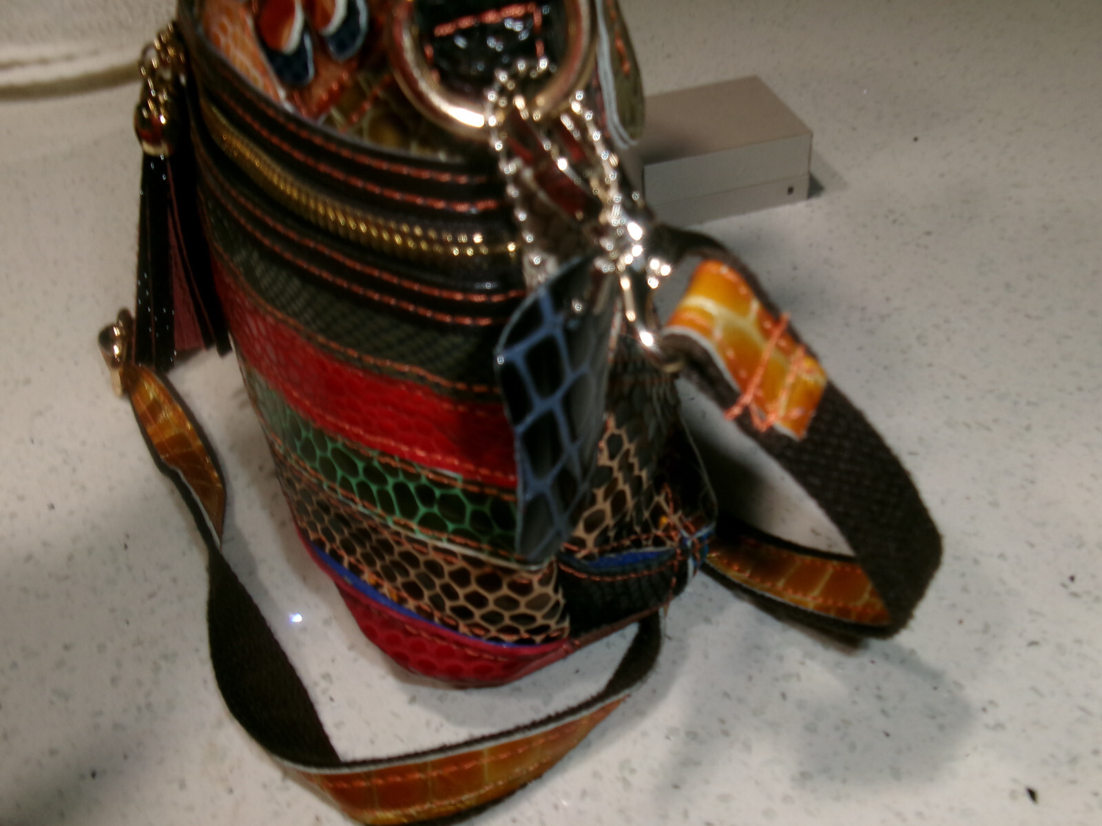 Patchwork Genuine Leather Shoulderbag Crossbody M… - image 8