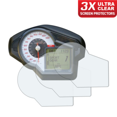 3 x Aprilia Mana 850 / GT Dashboard Screen Protectors: Ultra-Clear