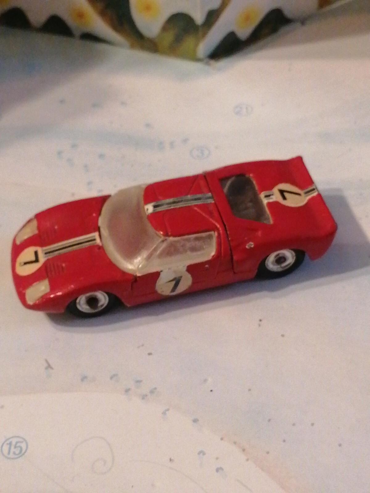 Dinky Toys Ford GT N°7 – Voiture De Course Meccano LTD – Métal – UK