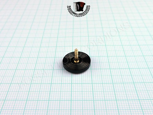 Accordion Buttons w Screw Pearl Black 15 mm - Picture 6 of 6