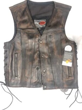 First Classics Men's Size M Leather Jacket Style FIM619CV Concealed Carry 