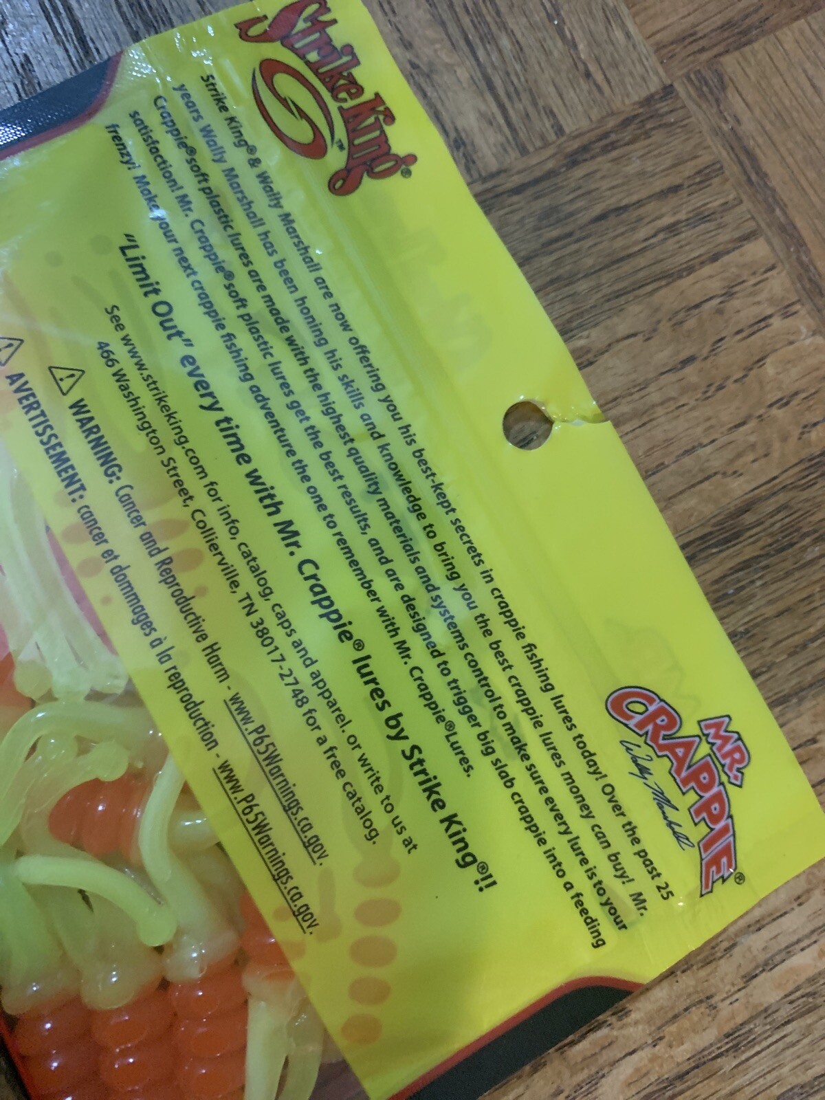 Mr. Crappie Strike King #MRCJ2-248G 2” Joker Osage Orange Glow-1pk 15pcs-NEW - Image 5