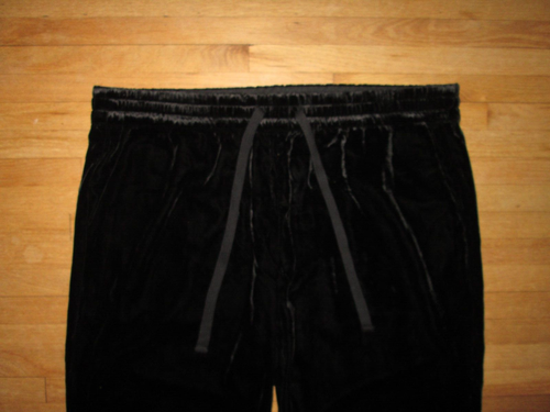 J. Pantalones al tobillo CREW de terciopelo negro con cordón con dobladillos elásticos ~ 16 *NUEVOS CON ETIQUETAS - Imagen 2 de 4