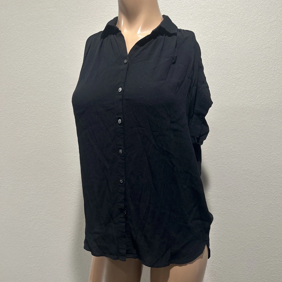 madewell central shirt black