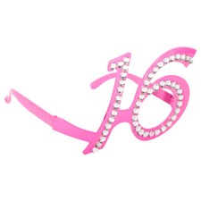 Party Glasses Birthday 16th Pink