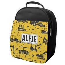 Personalised Lunch Bag School Digger Boys Kids Cooler Builder Lunchie Box KK30