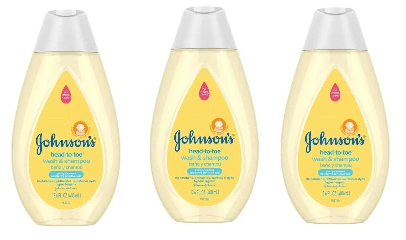 Johnsons Baby Head To Toe Wash And Shampoo 13.6oz X 3 Packs