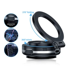 360° Rotate Phone Holder Magnetic Vacuum Adsorption Car Strong Suction Cup Mount