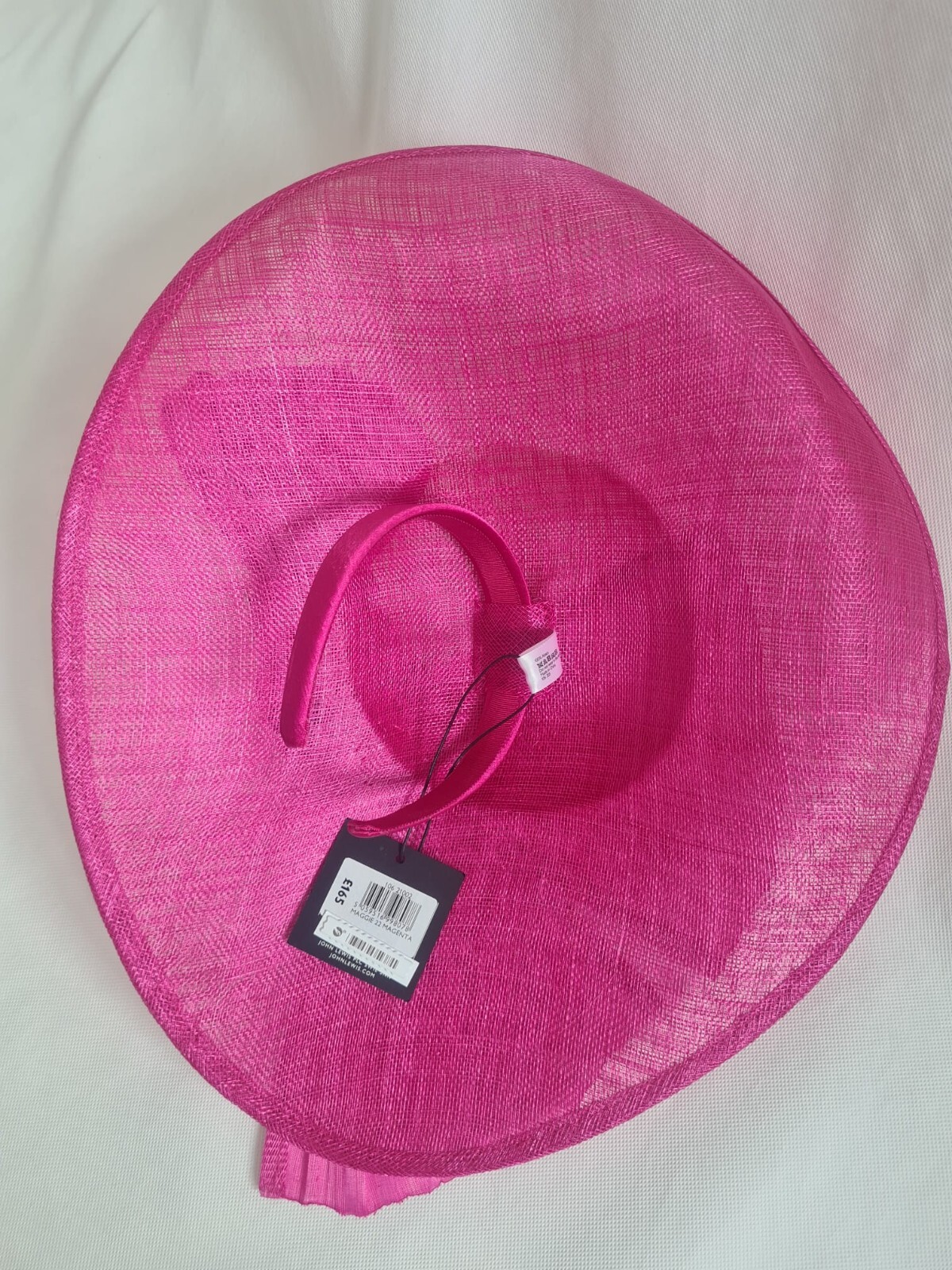 John Lewis Fascinator Magent Wide Brim Trim Hat Headband BNWT RRP£165