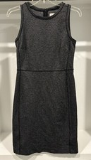 Ann Taylor Loft Black/White Sleeveless Polka Dot Dress Women's Size Small