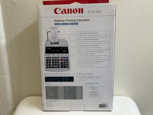 Canon P170-DH 12 digit Desktop Printing Calculator - 2b668742 (new in box) - Picture 3 of 5