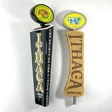 Ithaca Beer Co. Flower Power IPA & Happy Pils Pilsner Tap Handles