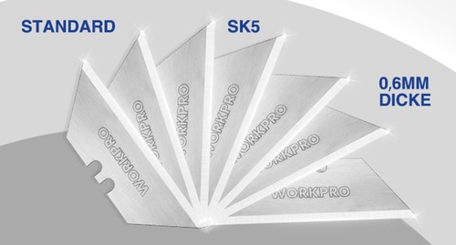 WORKPRO 50Pack Utility Knife Blades w/Dispenser SK5 Steel Replacement Box Cutter - Picture 8 of 10