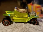 HOTWHEELS 1968 REDLINES HOT HEAP LIGHT GREEN USA