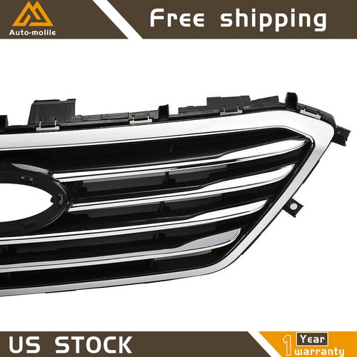 Para Hyundai Sonata 2015/2016/2017 parrilla superior negra cromada - Imagen 7 de 8